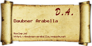 Daubner Arabella névjegykártya